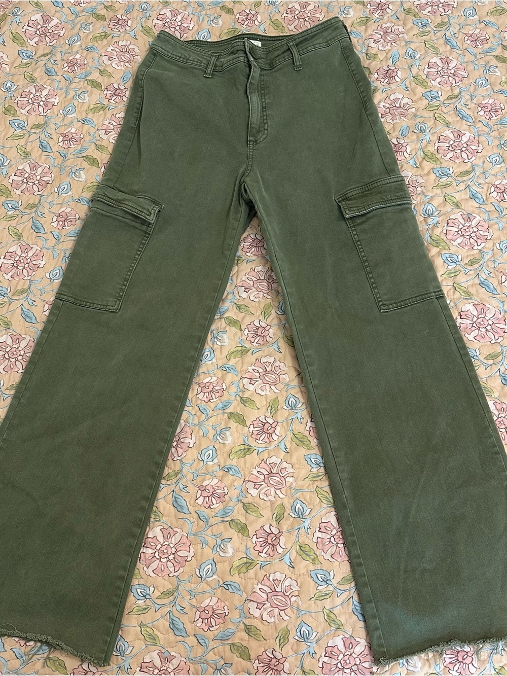 OAT Cargo Straight Leg Green Women’s Jeans